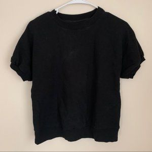 Who What Wear black puff sleeve sweatshirt